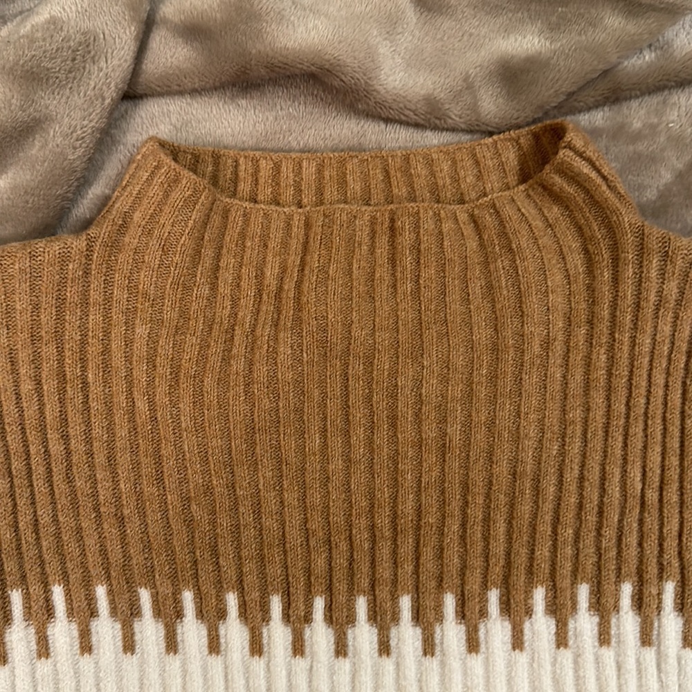 French Connection Colorblock Ribbed Sweater Size L - Picture 6 of 8